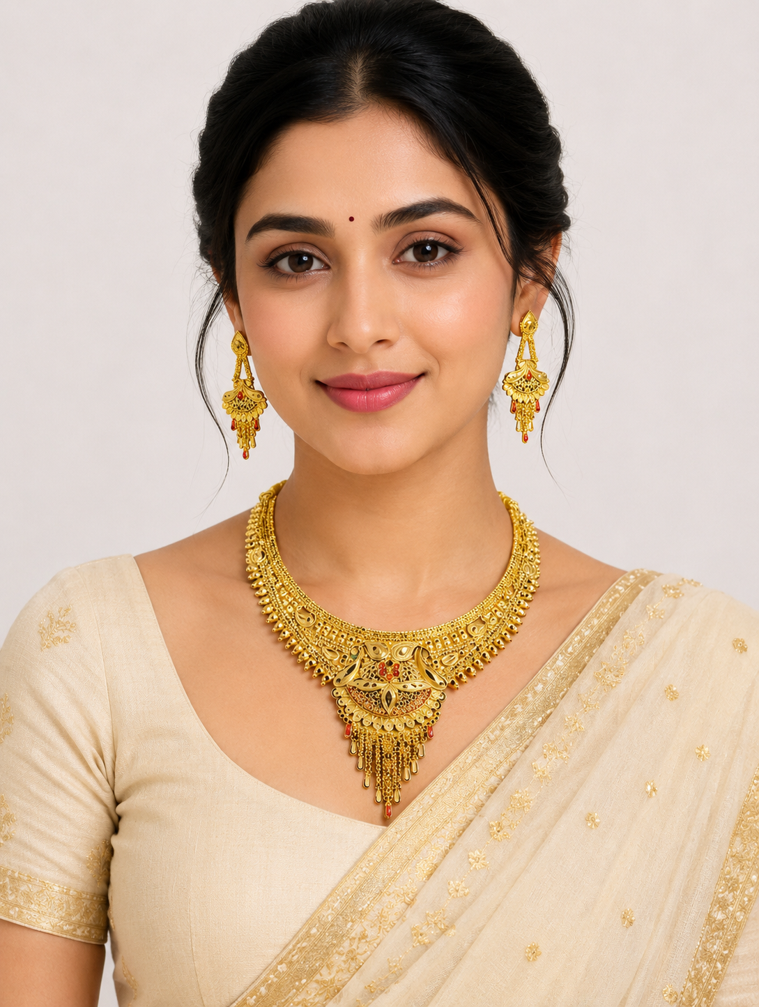 Sparkling Crystal Necklace & Earring Set for Women - Bridal & Party Wear