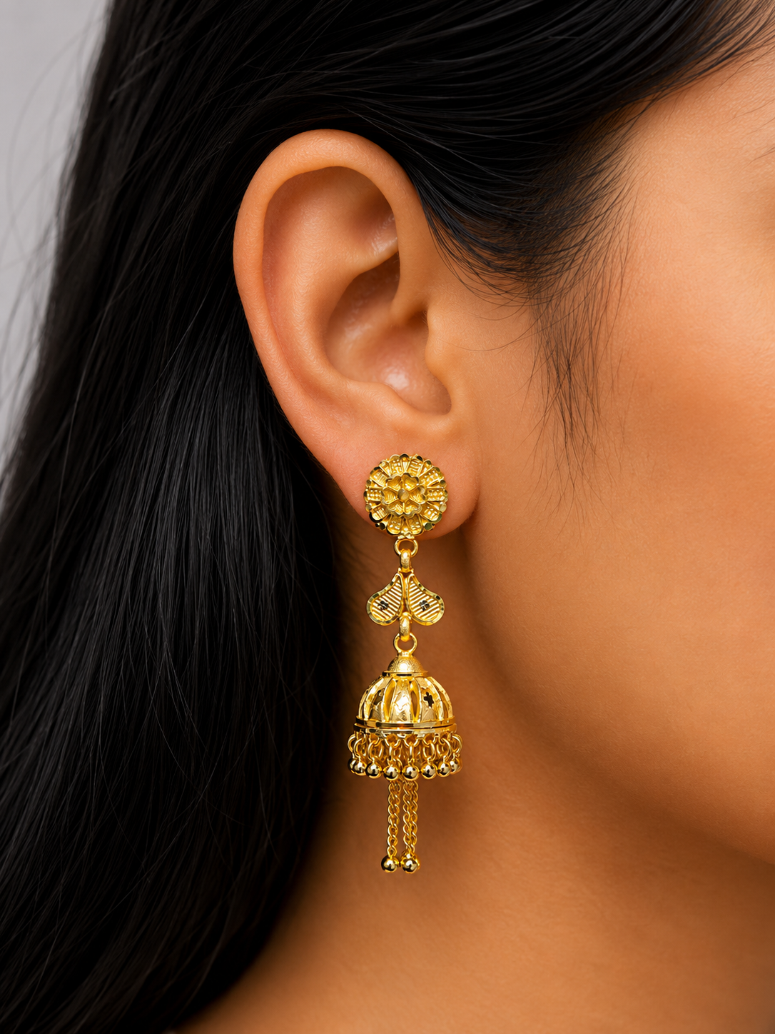 Oxidized Silver Jhumka Earrings for Women - Traditional Indian Ethnic Festive Party Wear