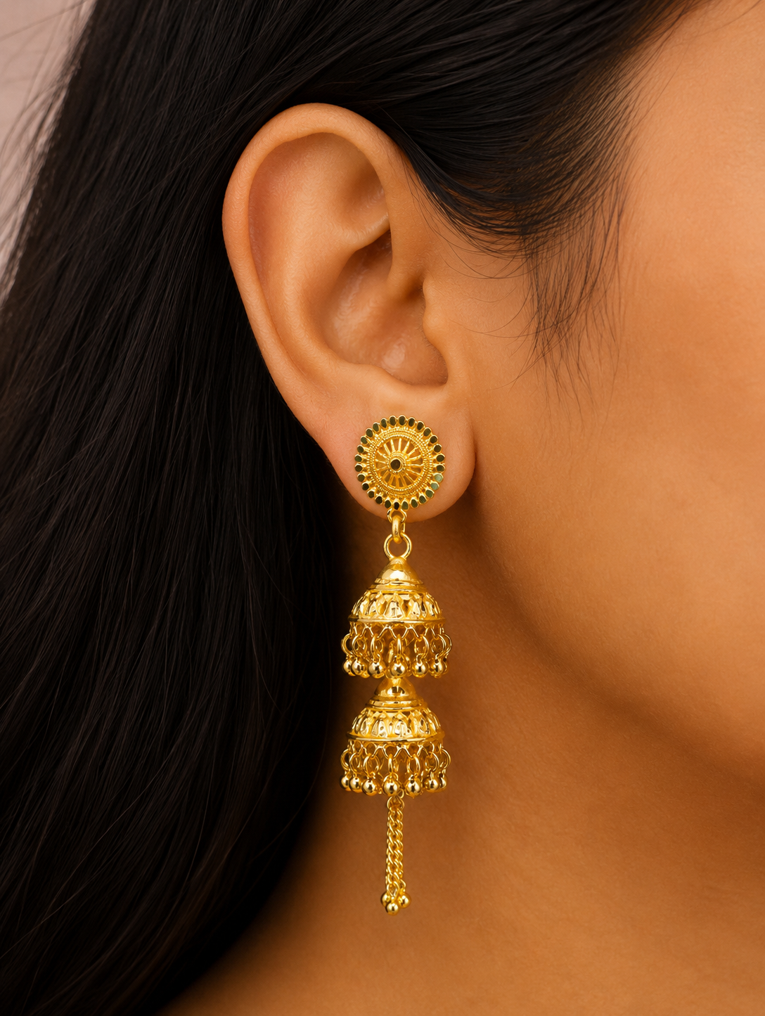 Indian Traditional Silver Dangle Earrings for Women - Elegant Ethnic Jewelry