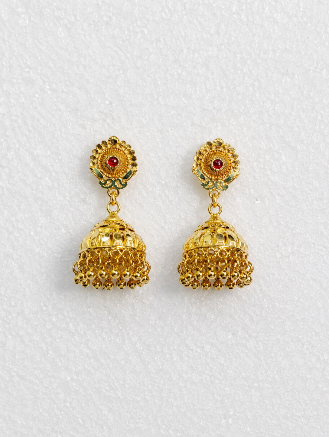 Traditional Indian Jhumki Earrings - Ethnic Bell Drop Dangle Jewelry for Women